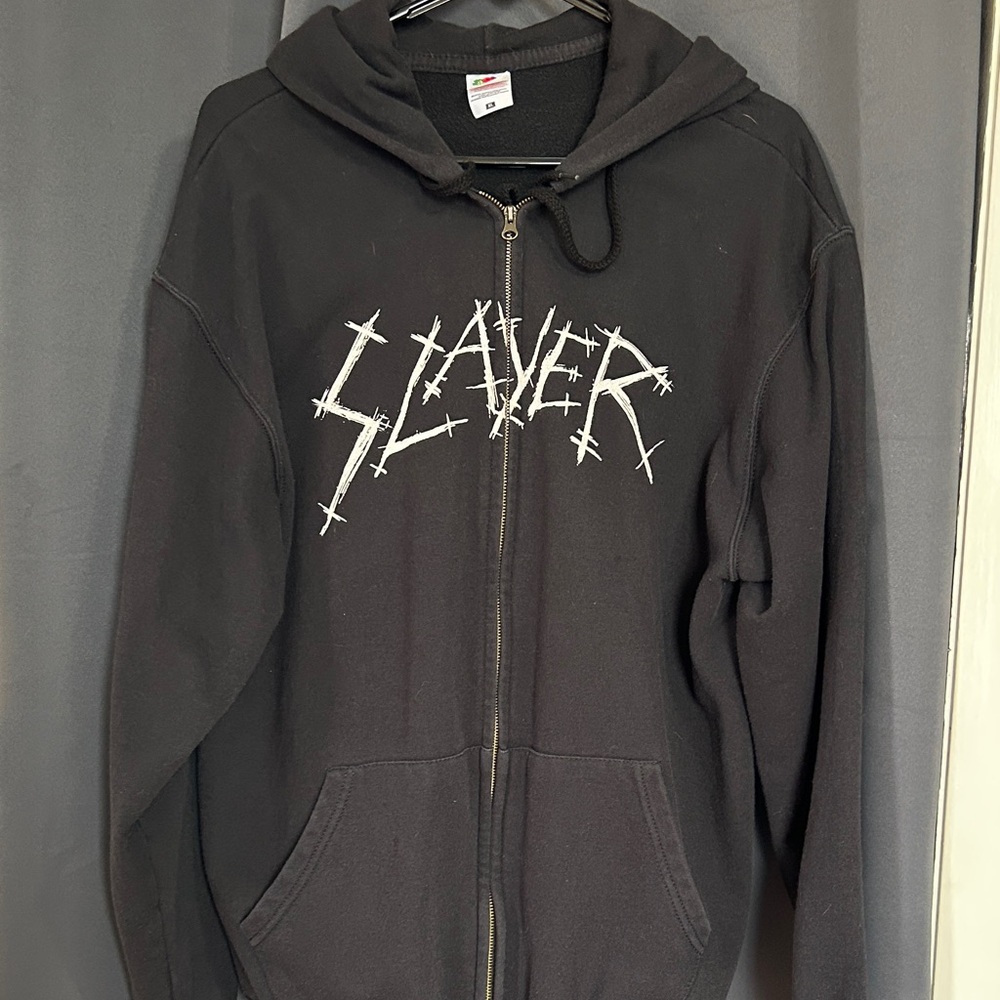 Fruit of the Loom Black Hooded Sweatshirt